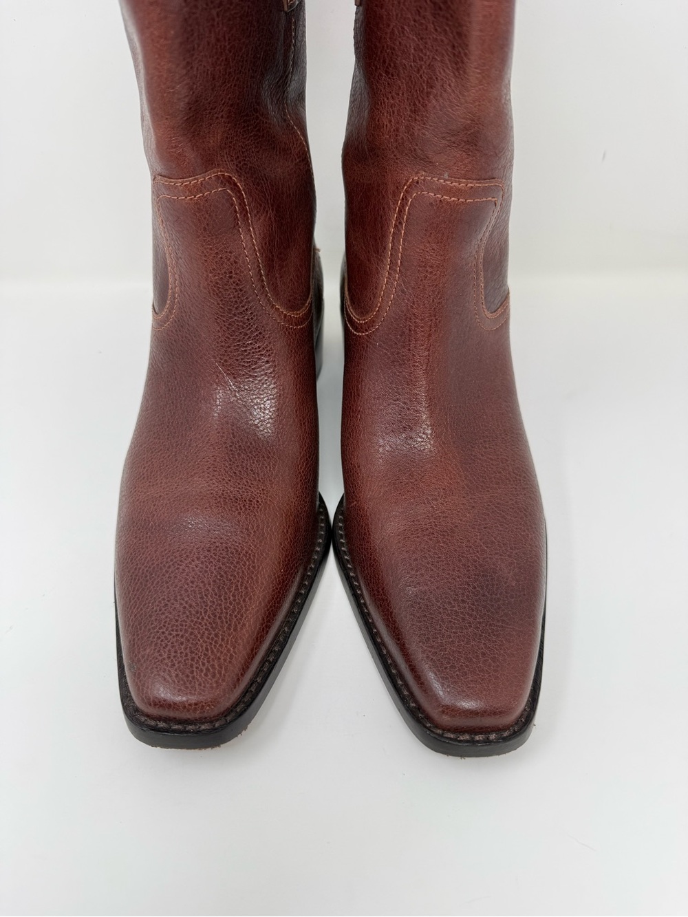 Tory Burch City Western Ankle Boot Brown Leather Sz 9.5 - Picture 10 of 15